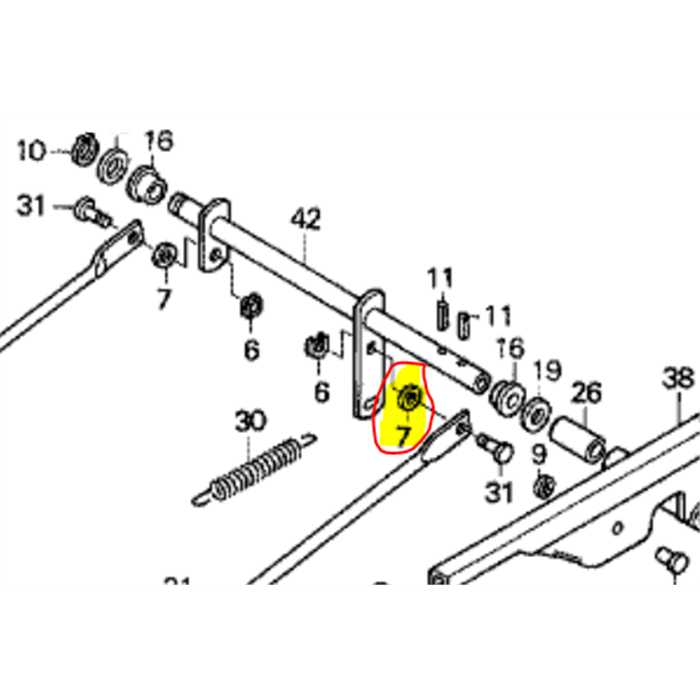 Rondelle bras de relevage de plateau de coupe HONDA HF**, CG256710011H0, 80267-Y09-003