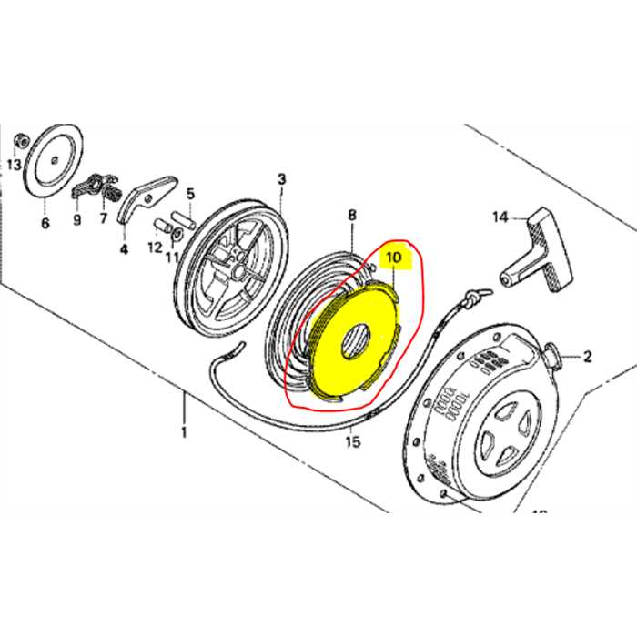 Boite ressort lanceur GX110-120-140-160-f310, 28445ZE1003, 28445-ZE1-003