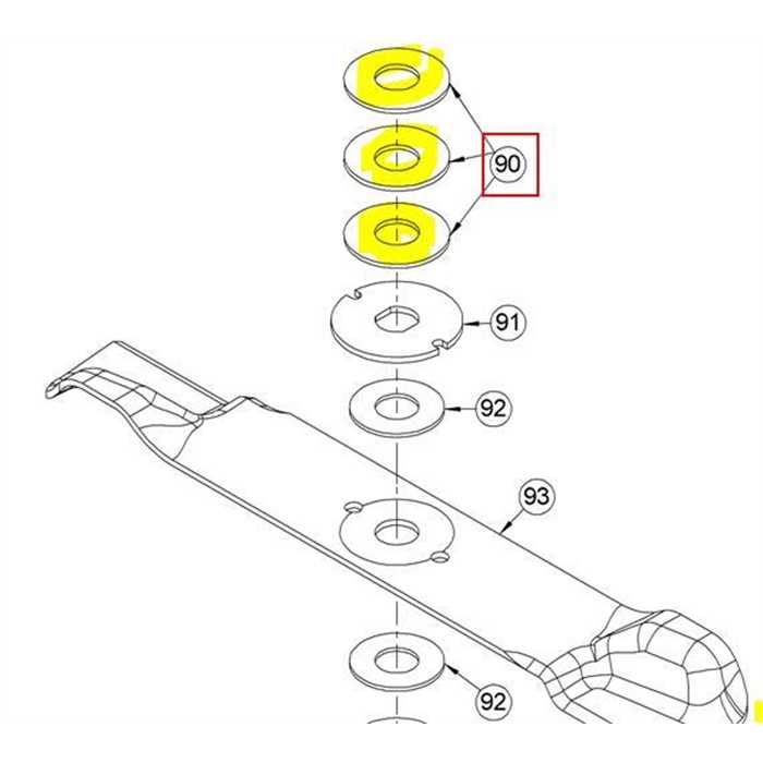 rondelle suppérieure de lame kit de2 as-motor tondeuse professionnelle as531, E05365, G00033015