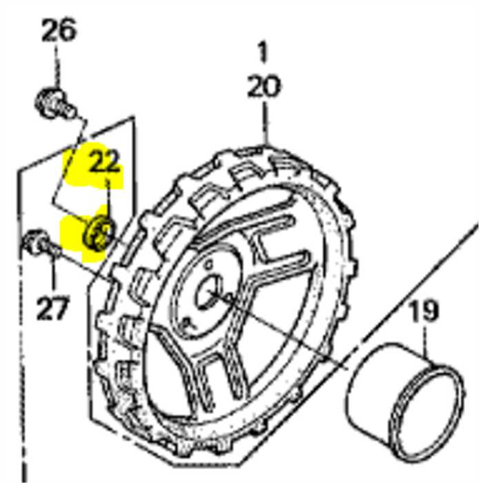 Rondelle vis centrale roue arrière HONDA um**-HR**, 50188438670, 50188-438-670