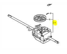 Boite 3 vitesses HONDA HRB536c tx avec poulie de boite, 20001-VE1-T01, 20001-VE1-T02