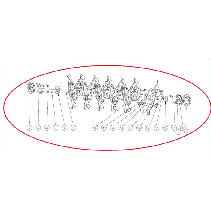 Rotor complet couteaux mobiles ELIET e501 avec roulements MMA01090120, MMA01090120, MA008 001 003, MA 008 001 003