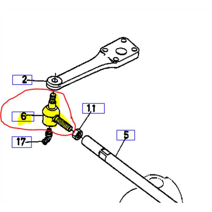 Rotule de direction droite avec pas standard KUBOTA B7100, H667056500, 66711-5654-0, H667-056500