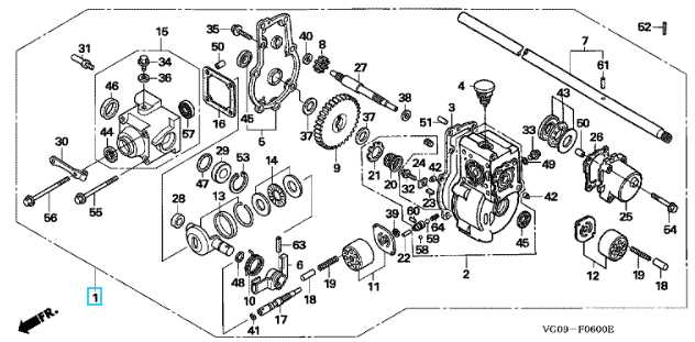 Boite hydrostatique HONDA HRH536hx complète, 20001-VG0-305