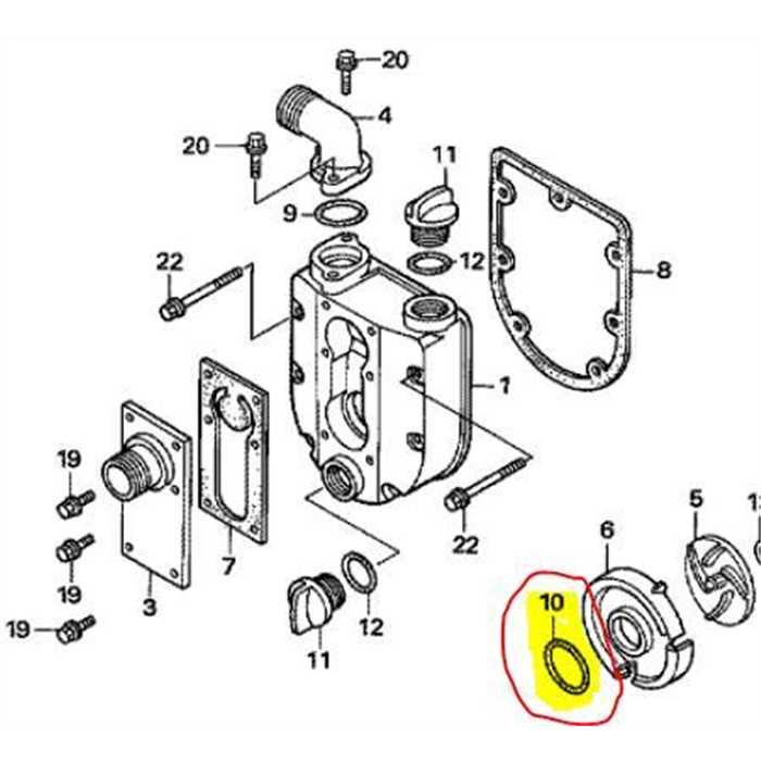 O-Ring boite de volute de pompe à  eau HONDA WX10, 78115YE9003, 78115-YE9-003