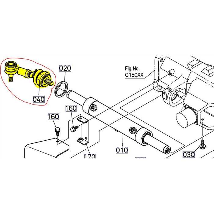 Rotule de direction KUBOTA série M50 - M51 - M60 - M70 - M82 - M85 - M95, 3A48162970, 3A481-6297-0