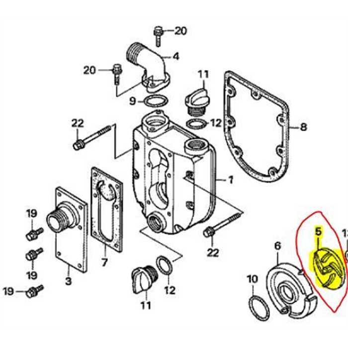 Roue mobile de pompe à eau HONDA WX10, 78106YE9003, 78106-YE9-505, 78106-YE9-003