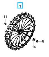 Roue arrière HONDA Miimo 3000, 42710VP9000, 42710-VP9-010, 42710VP9010