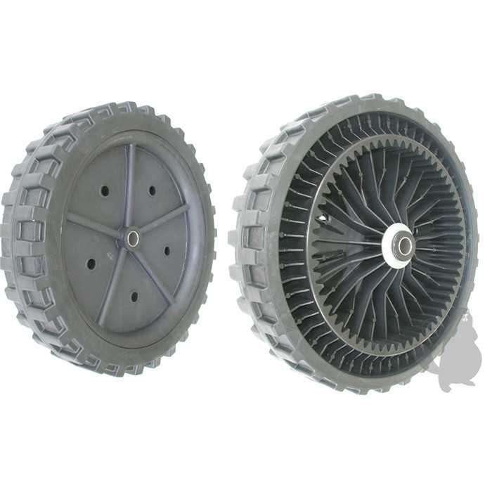 Roue adaptable pour ASMOTOR - diam : ext: 270mm alésage: 12mm largeur: 57 6mm. Remplace origine: 5, 7106861, E05269, 710-6861