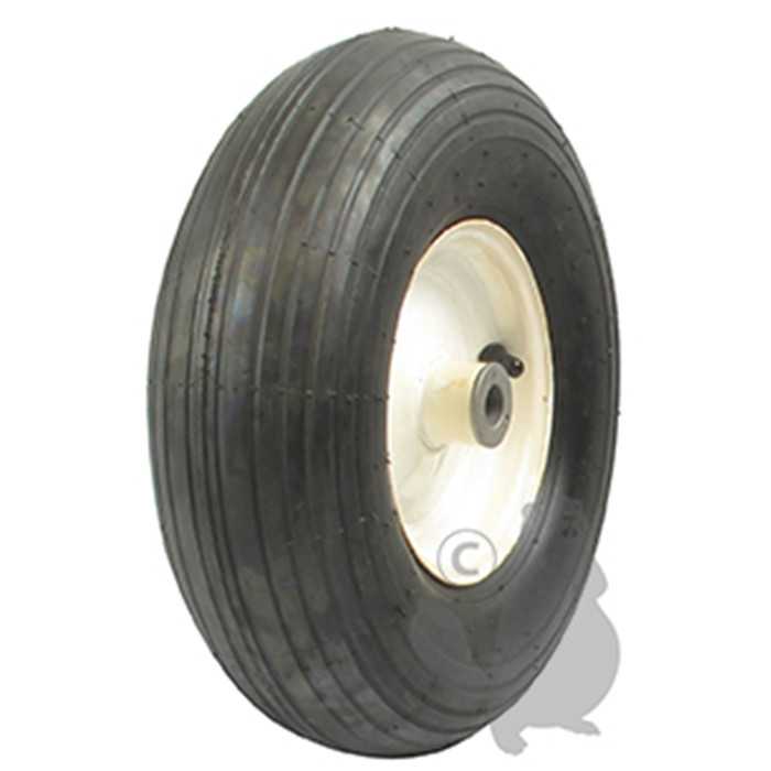 Roue sur Bagues avec 400 x 6 - 2 plis pour notre remorque HDC10L - diam : ext: 350mm - Long moyeu: 9, 7106730, 710-6730