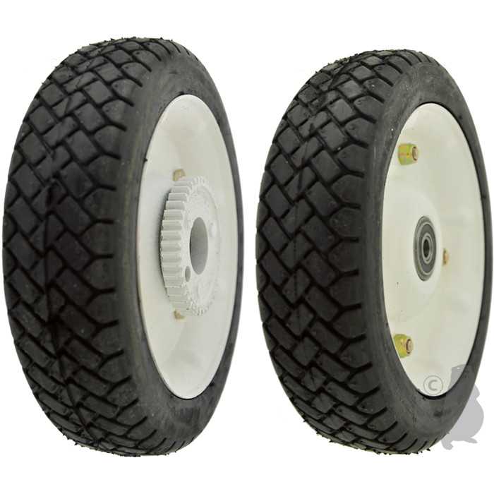 Roue arrière 21 adaptable pour TORO / WHEEL HORSE - diam : ext: 208mm alésage: 9 52mm. Remplace ori, 7109514, 710-9514, 100-2860