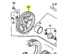 Roue arrière HONDA UM536-UM616, 42810-VA7-003, 42810-VA7-013, 42810-VA7-023, 42810VA7023