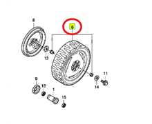 Roue arrière complète HONDA HRX476, 42710-VK8-J50ZA