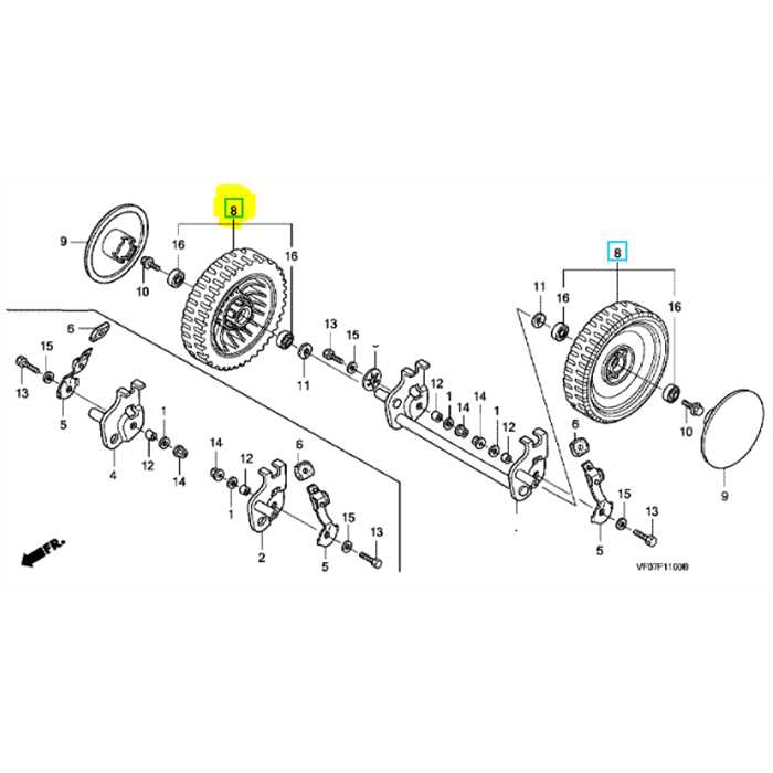 Roue avant complète HRD536, 44710-VF0-000