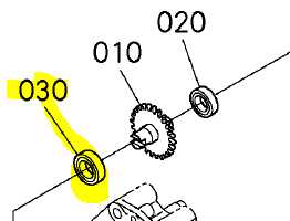 Roulement a billes KUBOTA G23, 08101-06002