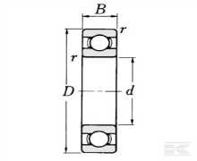 Roulement 6800zz blindé acier 2 cotes, 6800ZZ GPP050, 6800 ZZ GP P050