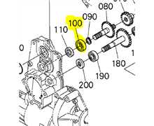 Roulement de transmission KUBOTA GR1600-GR2100, 0810106202, 08101-06202