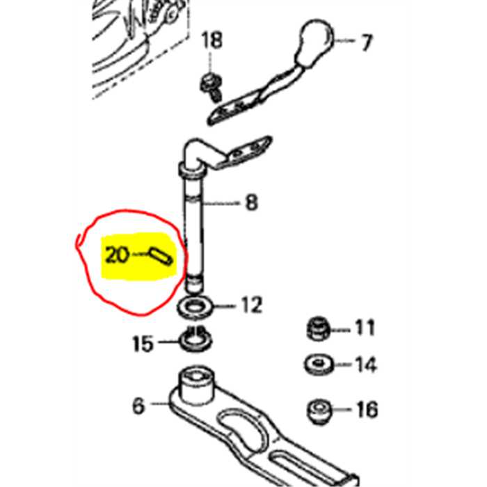 Rouleau axe de bras HONDA 4x19.8, 9622040198, 96220-40198