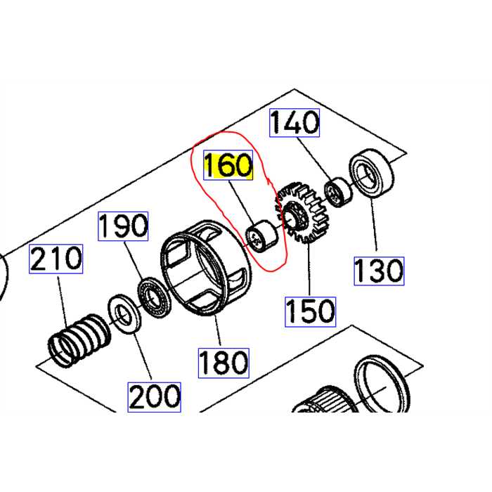 Entretoise de pignon intermediaire pignon de transmission GR1600-GR2100, K125314520, K1253-1452-0