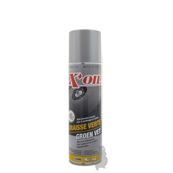 Aérosol XOIL graisse verte au zinc conà§ue pour le jardinage. Bombe de 250ml., 8202410, 820-2410