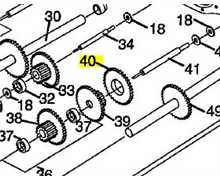 Pignon boite transmission fraise prt5043 countrary, 105346X, AY105346X