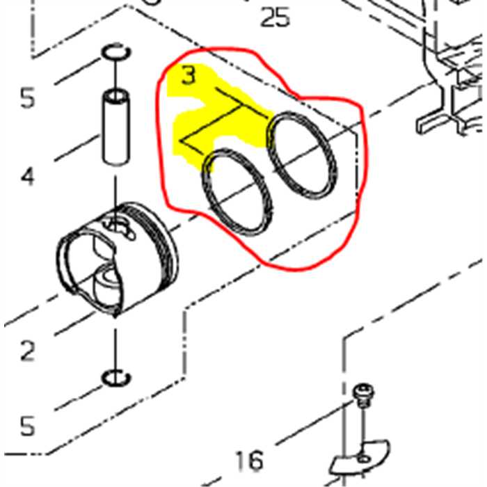 Segment de piston Shindaiwa dh2510t, A101000390, A101-000390