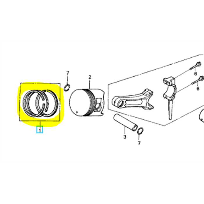 Segment complet Nippon Honda GX(v)390, 13010-ZF6-003, 5707159, 13010-ZF6-005, 13010ZF6003, 13010ZF6005