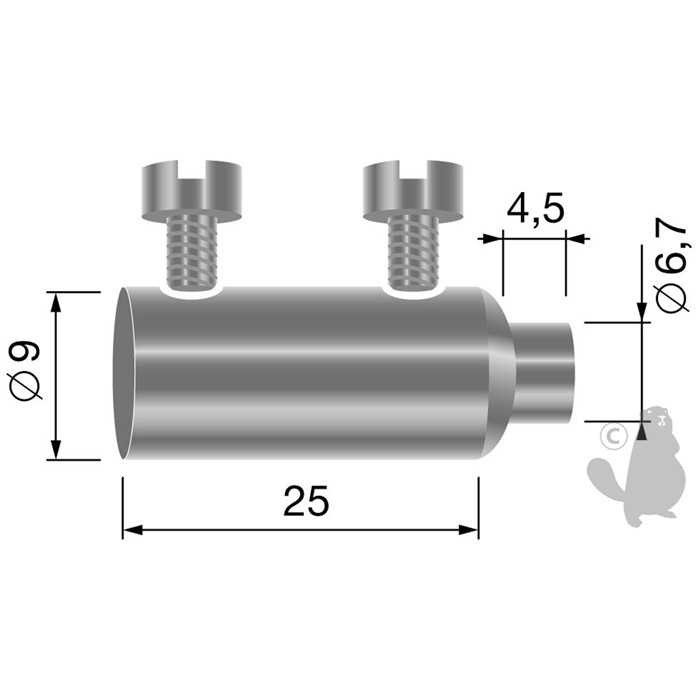 Serre-câble double pour câbles jusque diam : 3mm., 6306848, 630-6848