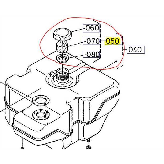 Bouchon de réservoir KUBOTA, 6607154860, 66071-5486-0