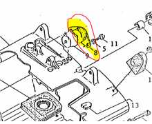 Silent-bloc de châssis Shindaiwa 350, 22115-97740, V401-000250, V401000250