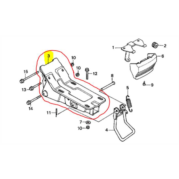 Socle de support moteur HONDA F460, 51110734K00, 51110-734-000