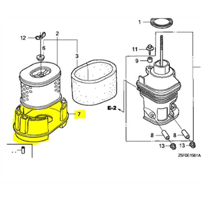 Suppport inférieur de filtre a air GX270-240, 17235ZE2820, 17235-ZE2-820