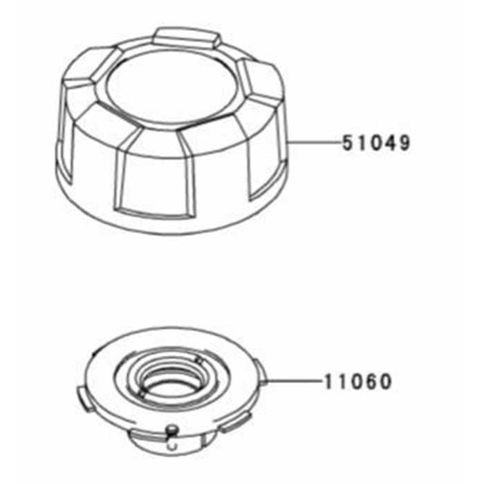 bouchon de reservoir kubota w721 jpro, 51049-2087, W21ES00477, 17951