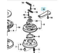 Support de câble rotostop HRH536 HRD536 .., 75142-VB3-803