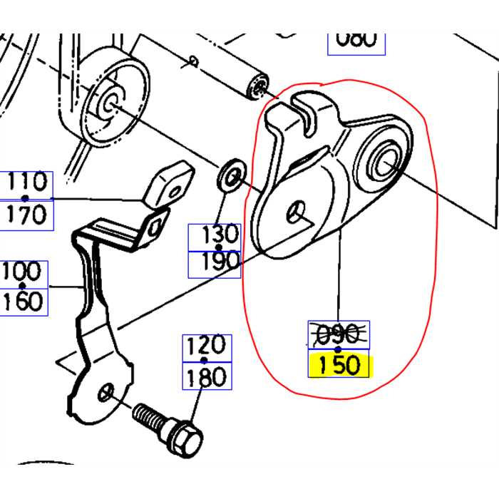 Support levier h.d.c arrière droit KUBOTA w4019-w5019-w5021, K002132350, 65601-32350