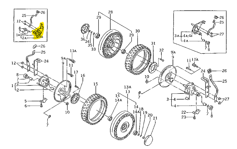 support de roue ISEKI arriere gauche, 250032624020, 2500-326-240-20