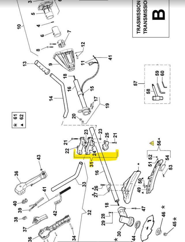 Support de manche débrous. ACTIVE 4.5 5.5 b diam. 30mm, 20635, AC20635