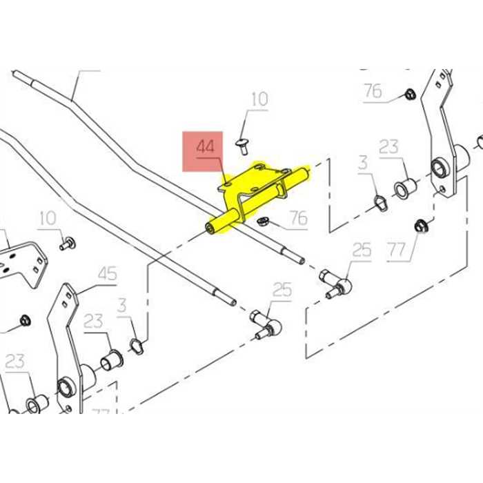 support de pédales avancement etesia hydro100 mkehh, 51104, ET51104