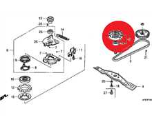 Support de lame rotostop HONDA HRB-HRD, 72600-VE1-305