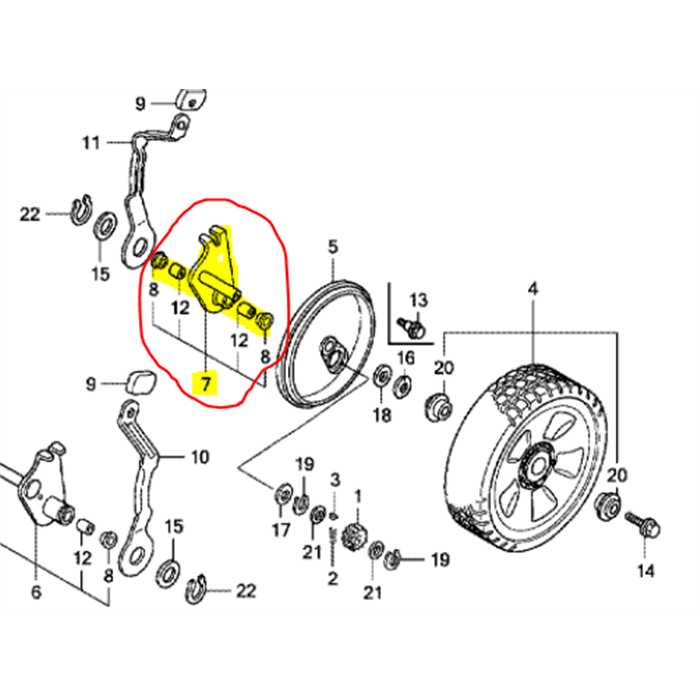 Support hauteur de coupe arrière gauche HONDA HRX537, 42940VH7000, 42940-VH7-000, 42940-VH7-010, 42940VH7010