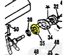 Support unterieur de roulement d axe pilote88 s400h, 72315