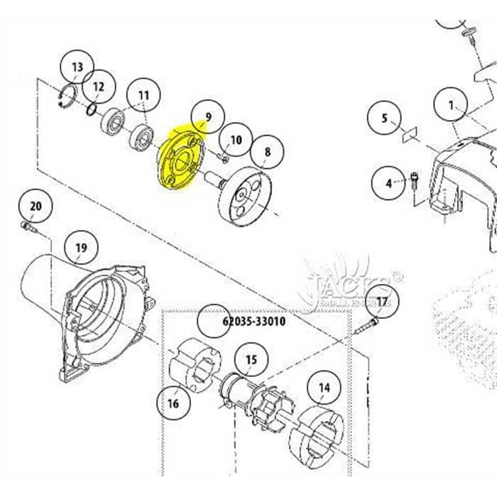 support embrayage shindaiwa b530, A570-000200, 6203531310, 62035-31310