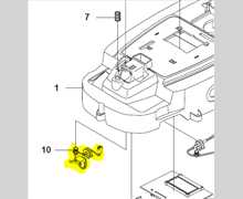 Switch bouton stop Gardena r40-r70, 574 48 03-01, 574480301, 7391883658338