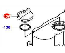 Bouchon remplissage huile KUBOTA sans joint, E9151-33140, E915133140, E9151-3314-0