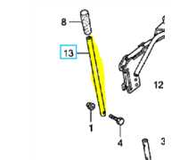 Tige de levage de bac HONDA, 80634-VK1-003