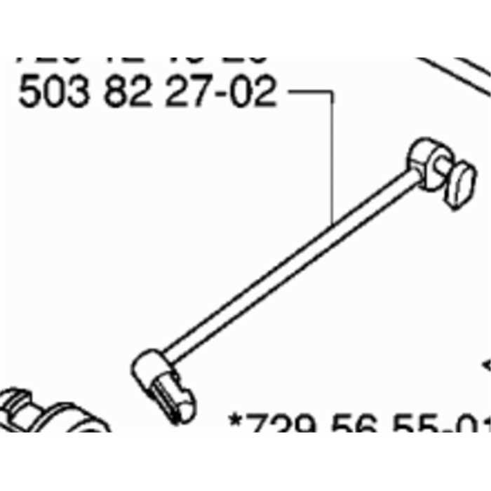 Tige de commande de choke Husqvarna 338xpt, 503822702, 5038227.02