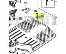 Tige de fixation station HONDA Miimo, 31227-VP7-000