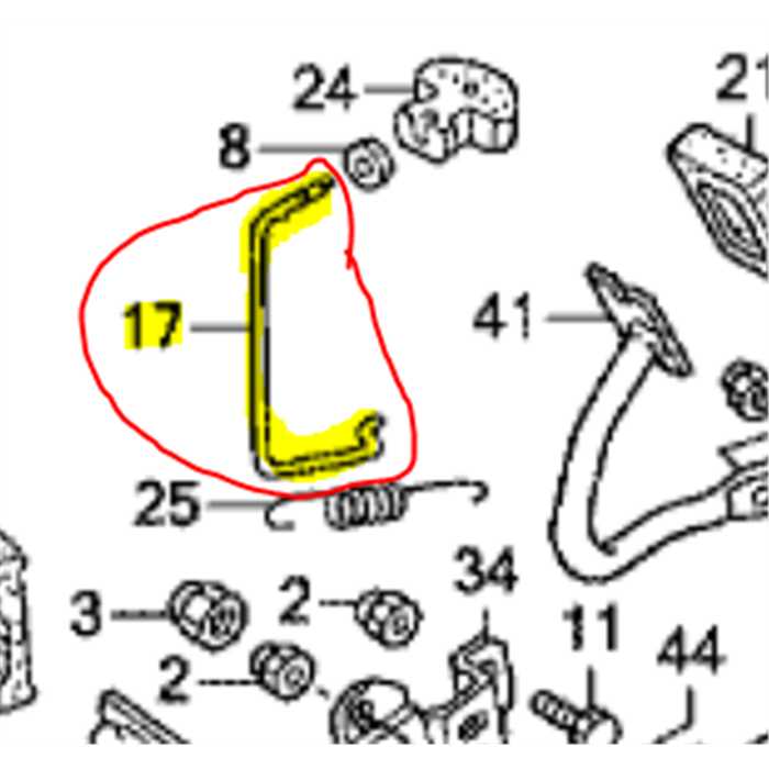 Tige commande de frein de parking HONDA HF**, 47136VK1F01, 47136-VK1-F01