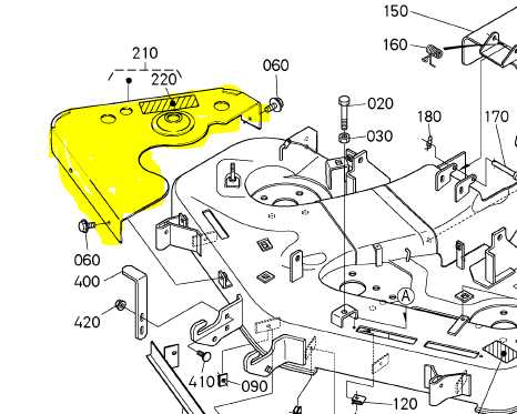 Tole cache courroie droit KUBOTA GR2120, K527497150, K5274-97150