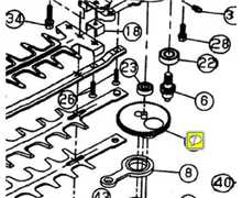 Transmission de lames HF750dt, 136-003, 136003, MAM136003